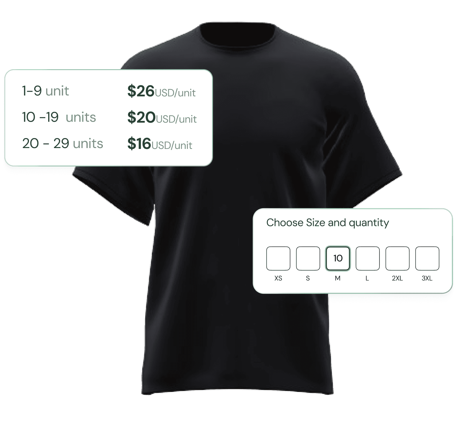 Apparel choosing quantity